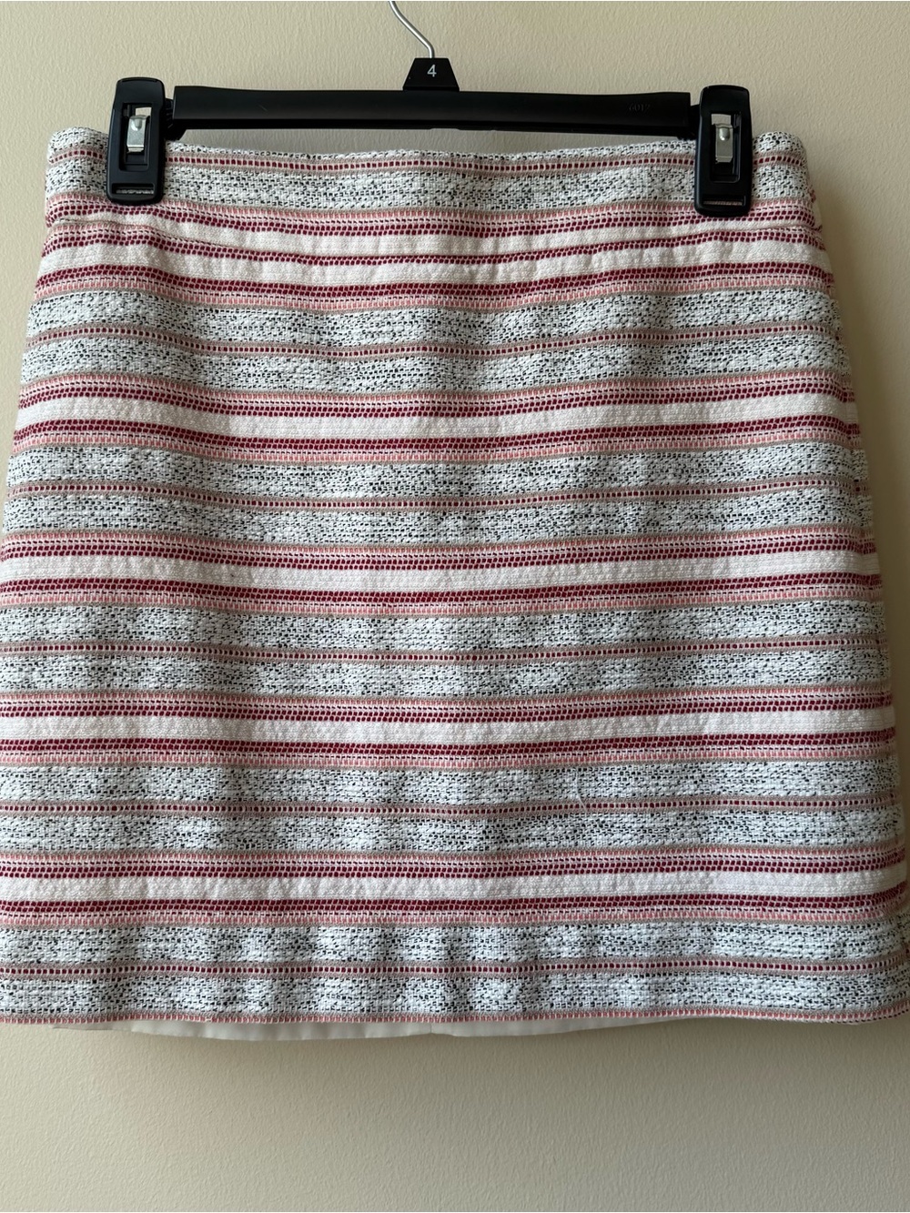 LOFT Striped Textured Mini Skirt in Peach and Dusty Rose
